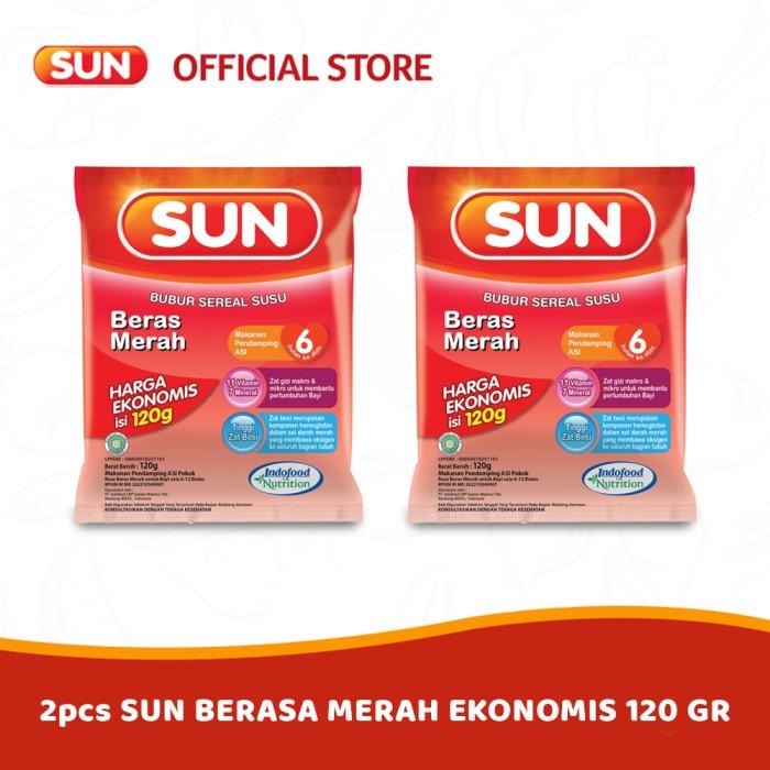 Gambar a_FJ Bubur 6+ Twin Pack - SUN Beras Merah Ekonomis 120 Gr (2 Pcs) dari Raharjeng undefined Tokopedia