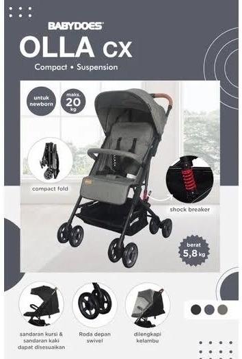 Gambar Ready-- Strollers Olla CX Cabin Size / Stroller HOLA / Kereta Dorong Bayi dari Minni Store_ undefined Tokopedia