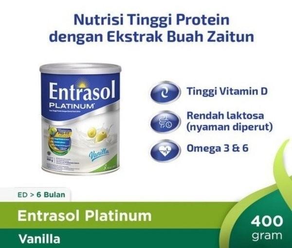 Gambar PROMO Entrasol Platinum Susu Bubuk Nutrisi Dewasa Vanilla 400 Gr - Susu Bubuk Lansia Rasa Vanilla dari lulamol undefined Tokopedia