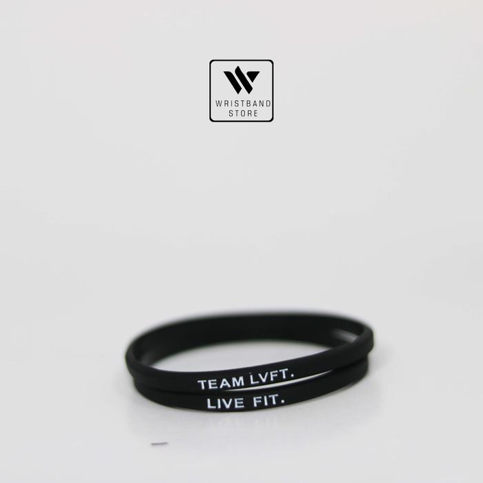 Gambar TEAM LVFT LIVE FIT FITNESS WRISTBAND BRACELET SPORT SILICONE KARET GELANG OLAHRAGA GYM OUTDOOR Murah - BLACK dari cerindil undefined Tokopedia