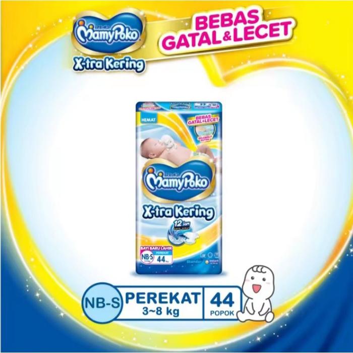 Gambar MAMYPOKO XTRA KERING DIAPERS PANTS PACK SAP POPOK CELANA BAYI BABY NBS44 S38 M32 L28 XL26 XXL24 SOFT CLOUD DIAPER DRY FIT EXTRA SERAP AIR S M L XL XXL NB NEWBORN NBS 44 38 32 28 26 24 COMFORT BIG JUMBO BANDUNG SEKALI PAKAI IBU - NBS44 dari 8 MART undefined Tokopedia