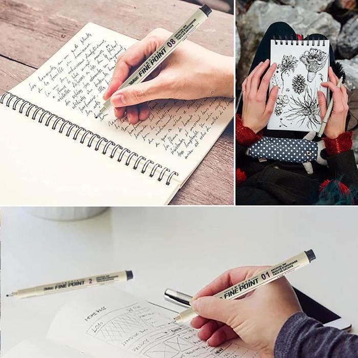 Gambar IMPORT 1Pcs Micron Ink Marker Pen Sketch Stationery Set Hook Line Sketching Needle Pen 12 Tips Art Supplies Drawing Pen dari Wiruga Shop undefined Tokopedia