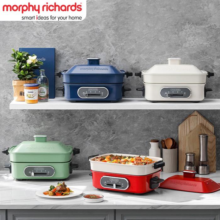 Gambar Tastify Set Morphy Richards MR9088 Electric Cooker 2.5L Non-Stick Frying Pan Household Barbecue Stove 1400W Multi Cooker Kitchen Appliances Brand New dari Tastify Set undefined Tokopedia