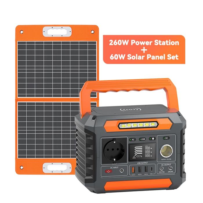Gambar (Mendukung Penggunaan Saat Mengisi Daya)Flashfish 260W 288Wh Portable Power Station AC/DC/USB/Wireless Powerbank Camping Solar Generator Listrik Mini Recharged by Solar Panel/Wall Socket/Car - +60W Panel dari Makmur Jaya@2 undefined Tokopedia