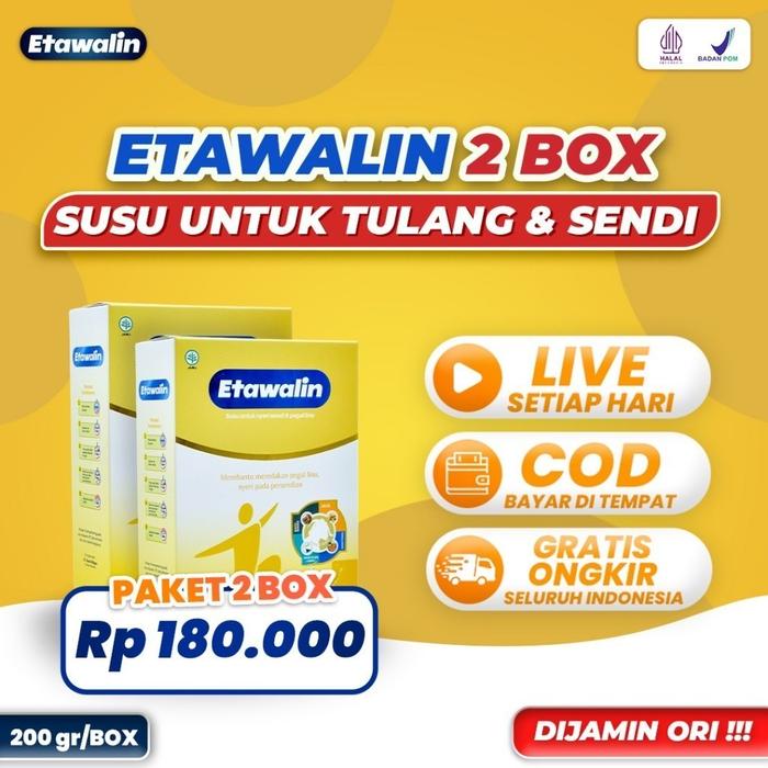 Gambar Etawalin Original 2 Box – Susu Kambing Etawa Untuk Kesehatan Tulang Sendi Susu Anti Pengapuran Sendi dari Jasminn Store undefined Tokopedia