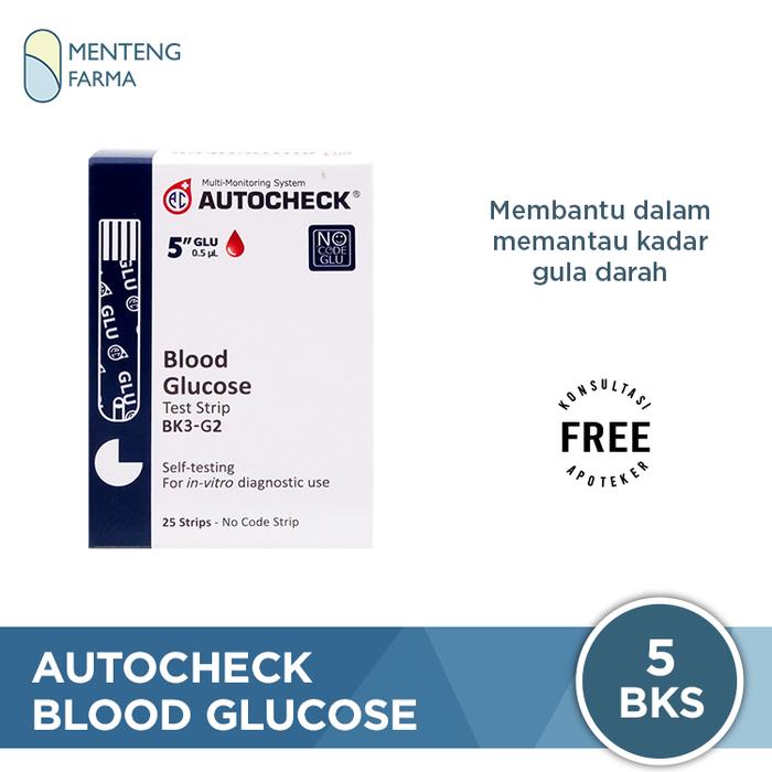 Gambar Strip Autocheck Glucose Isi 25 Strip - Alat Tes Strip Gula Darah dari Menteng Farma undefined Tokopedia