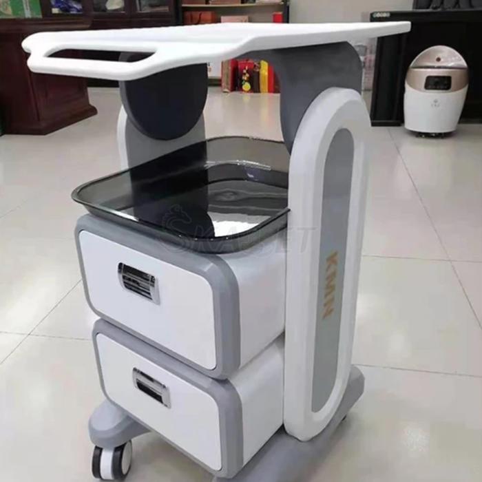 Gambar ABS Beauty Salon Double Drawer Trolley Salon Use Pedestal Rolling Cart Wheel Stand Personal Care Appliance Parts dari Charged Shot undefined Tokopedia