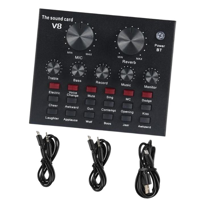 Gambar Professional V8 Sound Card Recording Studio Equipment for Chat On dari Quaking Smash undefined Tokopedia
