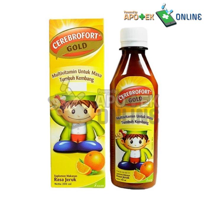 Gambar CEREBROFORT GOLD SIRUP ORANGE 200ML dari Apotek Sugih Waras Pangkah undefined Tokopedia