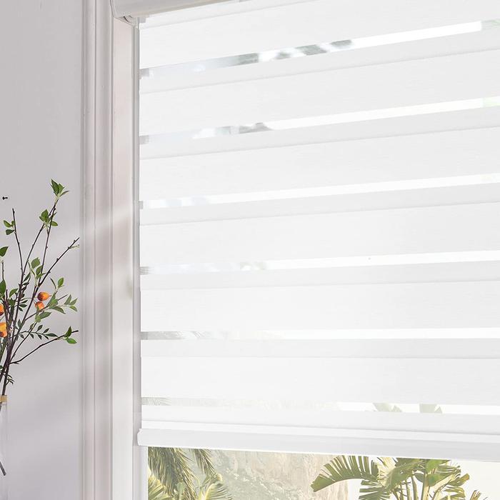 Gambar Zebra Blinds for Windows Roller Shades Light Filtering Dual Layer Light Control for Day and Night Home Office Bathroom Kitchen dari Natures Rage undefined Tokopedia