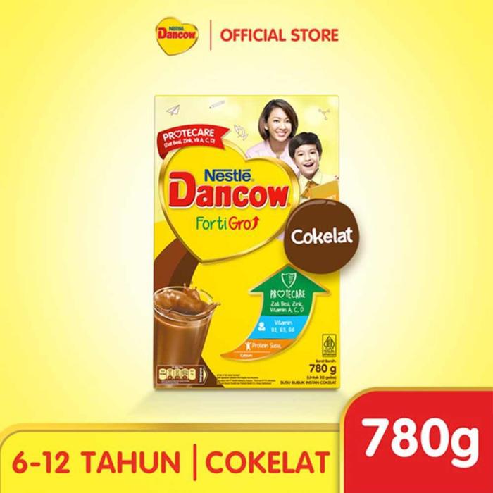 Gambar DANCOW FORTIGRO COKLAT, FULL CREAM, INSTANT UK.780GR UNTUK USIA 6-12TAHUN - 780gr, COKLAT dari Arsanimart undefined Tokopedia