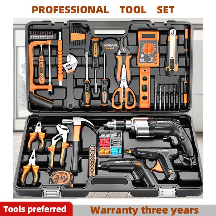 Gambar Home Improvement and Tools Set with Drill Tool Box Professional Hand Power Tools Set Electrician Complete Tool Kit Full Toolbox dari Crimson Spiral undefined Tokopedia