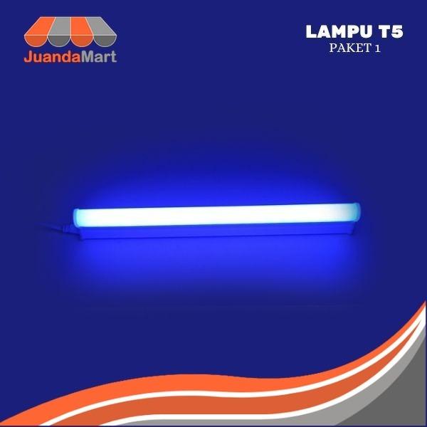 Gambar PAKET 1 LAMPU TL TINGGAL PAKAI T5 LED NEON 6 10 14 18 Watt - Biru, 90CM 14Watt dari Juanda Mart Official undefined Tokopedia