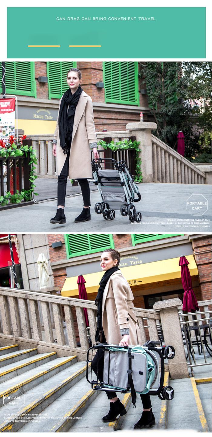 Gambar Twin Baby Stroller Lightweight Folding Can Sit Reclining Detachable Second Child Double Child Trolley Strollers for Kids dari niken21 undefined Tokopedia