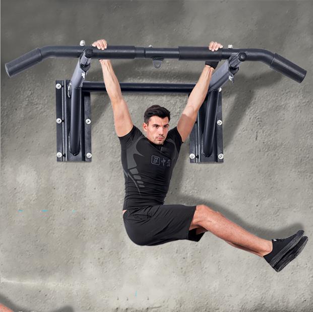 Gambar indoor horizontal bar pull-up device household wall fixed wall punch single parallel bars fitness equipment dari Natures Rage undefined Tokopedia