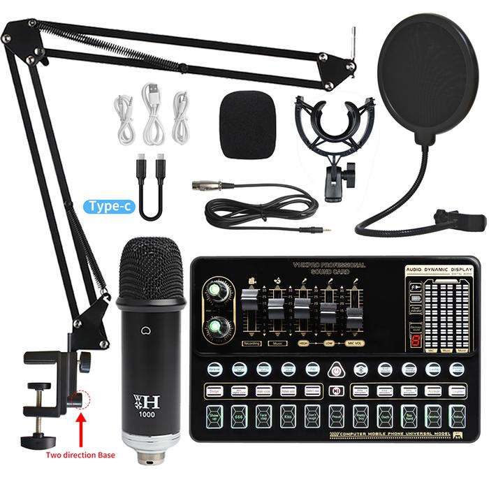 Gambar Studio Recording Equipment Condenser Mic Microphone Shock Mount Arm Scissor Stand Filter Live broadcast sound card dari Unholy Dominion undefined Tokopedia