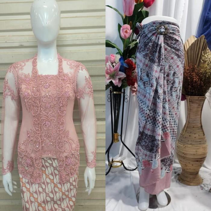 Gambar PTR setelan kebaya wisuda modern kutubaru tile payet tangan panjang - Rosegold, M dari b2nstrore undefined Tokopedia
