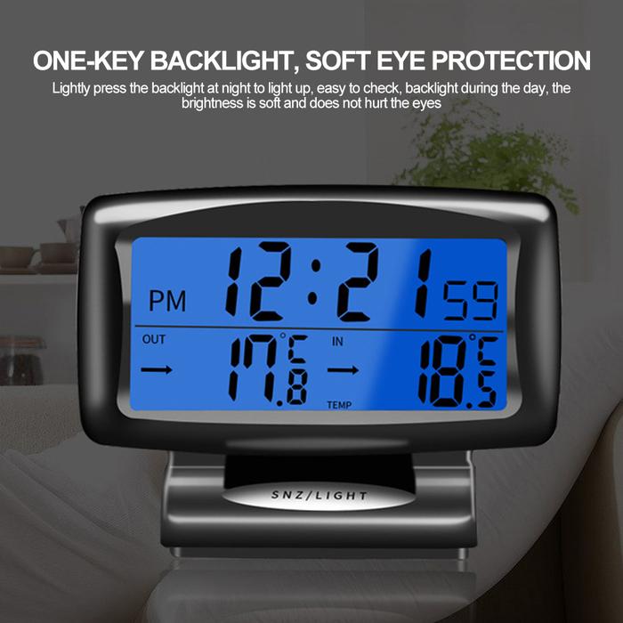 Gambar Car Thermometer Digital Alarm Clock Auto Vehicles Temperature Gauge with Backlight Car Electronics Car Clock Dashboard Clock dari HERLINA GEV1 undefined Tokopedia