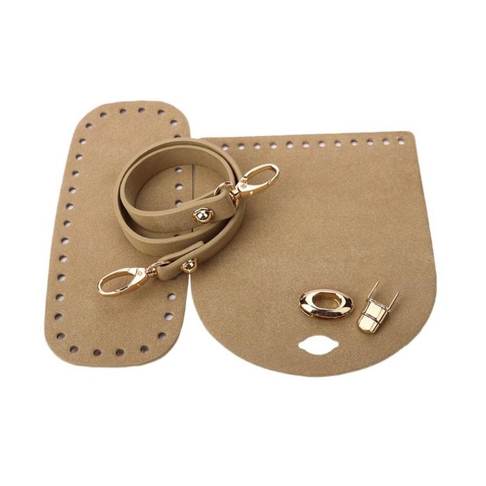 Gambar (IMPORT) 3Pcs/Set Leather Bag Strap Handmade Handbag Woven High Quality Bag Bottoms With Hardware Accessories for DIY Shoulder Handbag dari ShiningMarket undefined Tokopedia