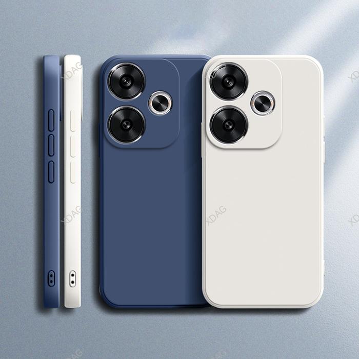 Gambar Simple Square Phone Case for Xiaomi Poco F6 5G 6.67" Shell Soft Liquid Silicone Camera Lens Protection Original Back Cover Funda dari August Easton Crownover undefined Tokopedia
