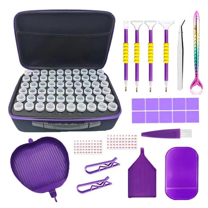 Gambar Two Layer Handbag Diamond Storage Box Painting Organizer Suitcase Tools Tray or Bag Accessories Container for Beads Accessory 5d dari Abyssal Reaper undefined Tokopedia