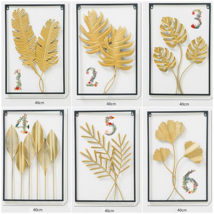 Gambar tS_A Hiasan Gantungan Dinding Daun Emas Leafs Wall Decoration Home Decor - Frame Hitam, 001 dari inda_aryanti undefined Tokopedia