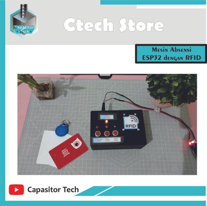 Gambar Mesin Absensi Dengan Menggunakan ESP32 dan RFID Disimpan Di Localhost - LED, Dengan Adaptor dari Crass_Woodstore undefined Tokopedia