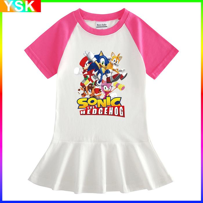 Gambar Sonic New Korean Version of Children's Clothing Cartoon Half-sleeved dari syananaaa undefined Tokopedia