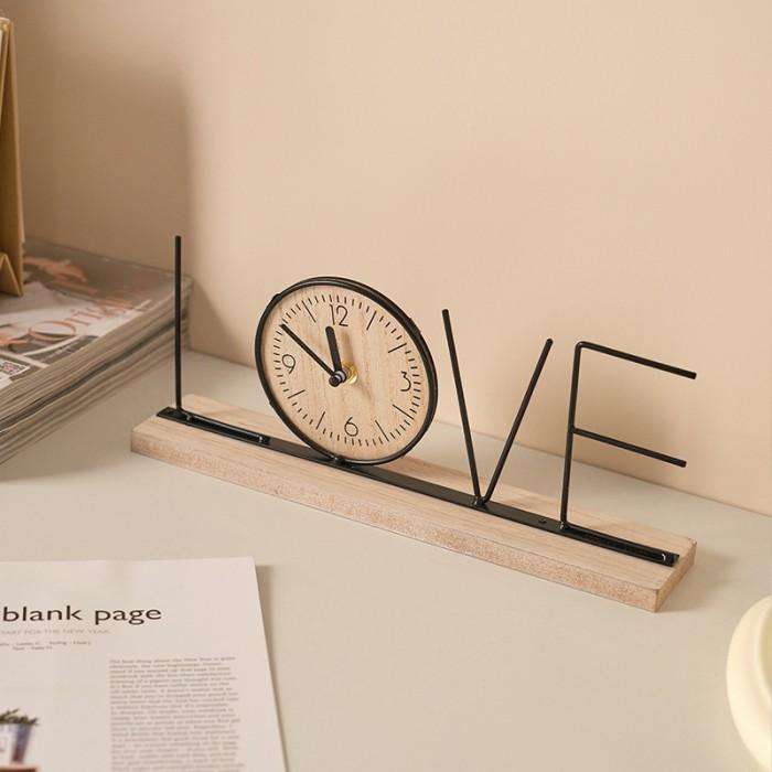 Gambar Jam Meja Aesthetic Wood Clock Hiasan Meja Kerja Dekorasi Ruangan - LOVE dari Adi-Star_NEW undefined Tokopedia