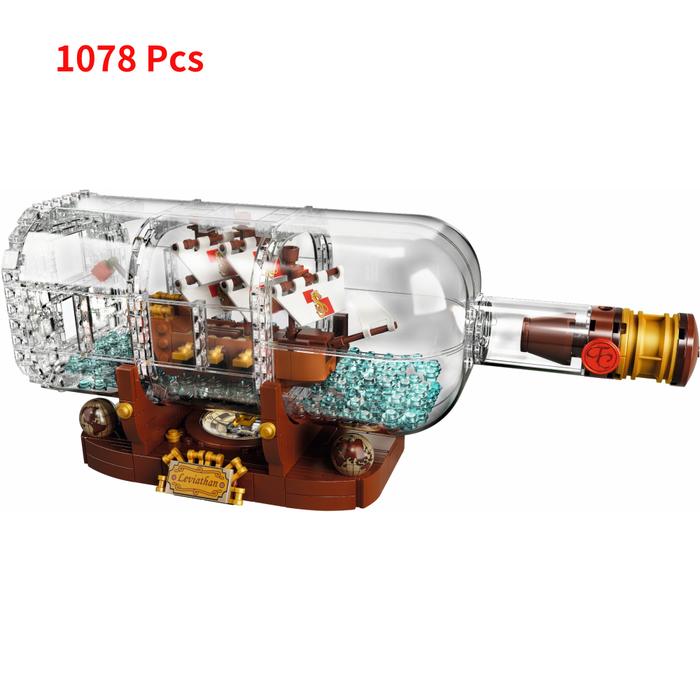 Gambar 21313 Ideas Ship in Bottle Pirates Building Blocks Construction Set dari funhappys undefined Tokopedia