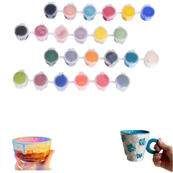 Gambar Pottery Art Pigment Ceramic Art, Underglaze, Mini Portable Set, Painting Supplies, 6 Color, Group, 24 Colors dari Julian Kane Russo undefined Tokopedia