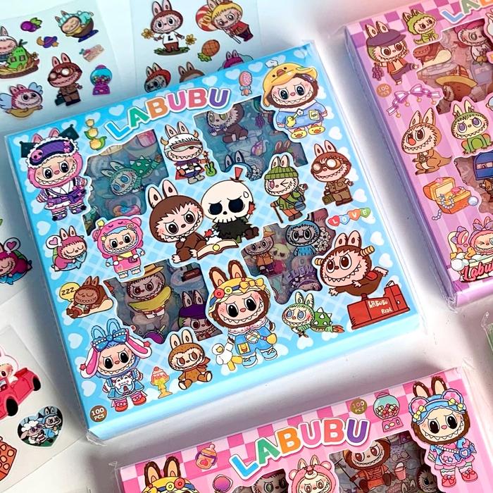 Gambar LABUBU STICKER BOX ISI 100 tempelan gambar lucu karakter cfc - Labubu Blue dari CforClover Slime undefined Tokopedia