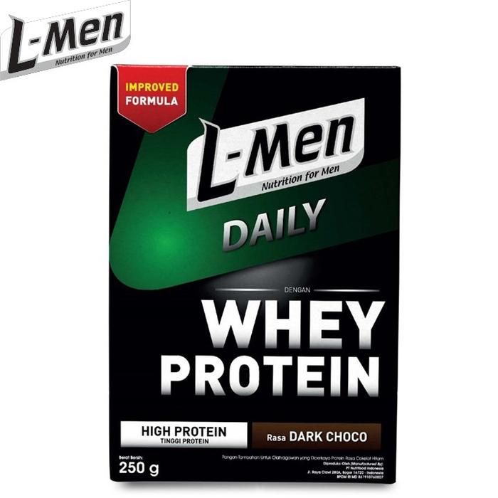 Gambar L-Men Whey Daily Dark Chocolate 250 Gram - Suplemen Tinggi Whey Protein [Terlaris] [Terbaik] dari Nibelle Official undefined Tokopedia