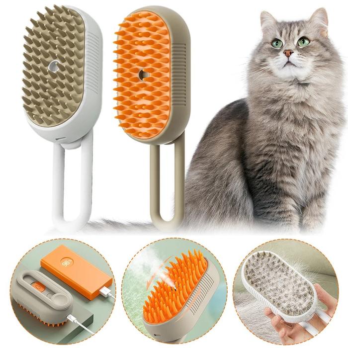Gambar Pet Steam Brush Removes Floating Hair Doesn't Hurt Skin Dog Bathing Hair Removal Brush Cat and Dog Cleaning Supplies Cat Comb dari Alex Davidson undefined Tokopedia