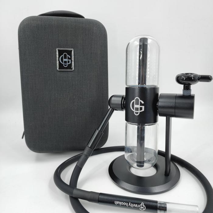 Gambar WEPUFF Upscale Gravity Hookah Shisha Set with Handbag Tobacco Bowl 360 Rotating Glass Narguile Complete Smoking Pipe Accessories dari Guardian Barrier undefined Tokopedia
