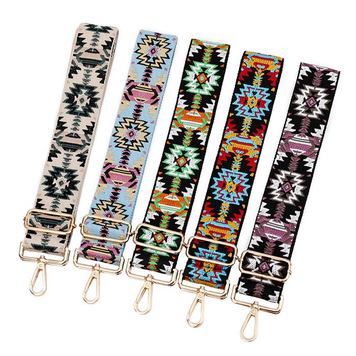 Gambar Ethnic Style Jacquard Bag Strap Handbags Wide Bag Belt 130CM Long Adjustable Shoulder Strap Crossbody Messengers Bag Accessories dari tokosuhartinii undefined Tokopedia