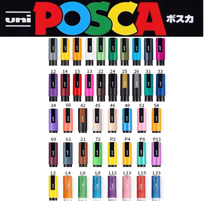 Gambar Japan Uni Posca Paint Marker Pen PC-3M Single Branch Acrylic Water-Based Painting Marking Graffitti Pens School Art Supplies dari Pushpa Rrachana undefined Tokopedia