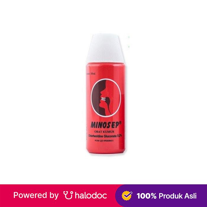 Gambar Minosep Obat Kumur 0.2% 150 ml (Merah) - Antiseptik - Halodoc dari Apotek Halomedika Kp Rambutan undefined Tokopedia