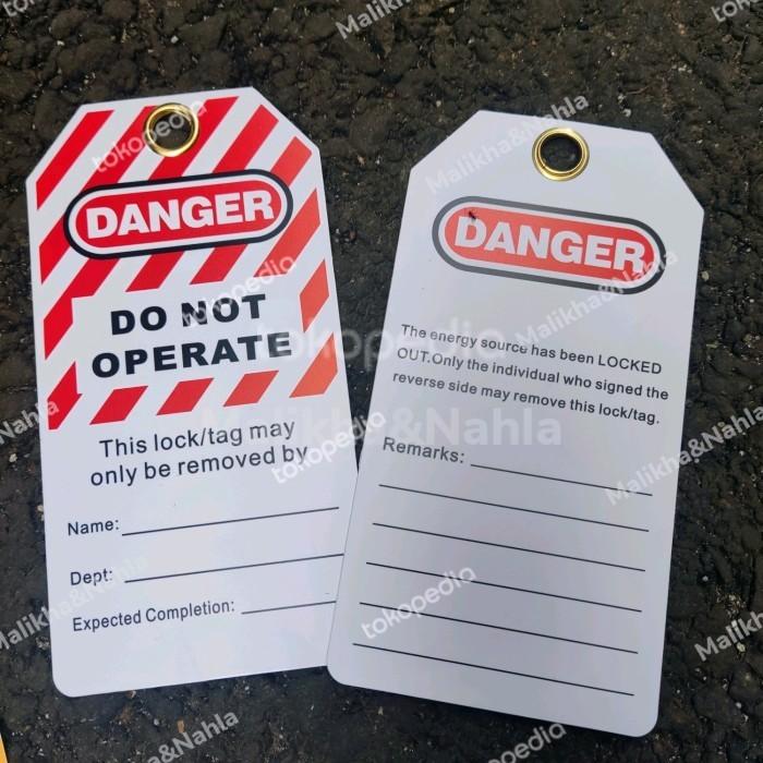 Gambar 100% NEW SAFETY WARNING TAG - EQUIPMENT LOCKED OUT HAPPY SHOPING dari roman277263 undefined Tokopedia