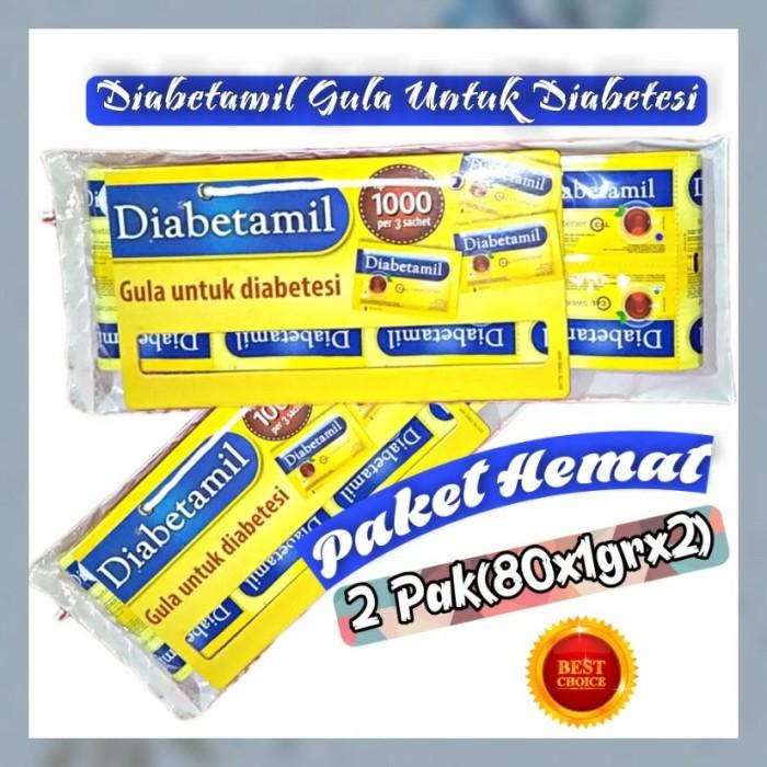 Gambar Paket Ekonomis Diabetamil Gula Untuk Diabetesi 80pcs x1gr x 2 dari Voedselyum undefined Tokopedia