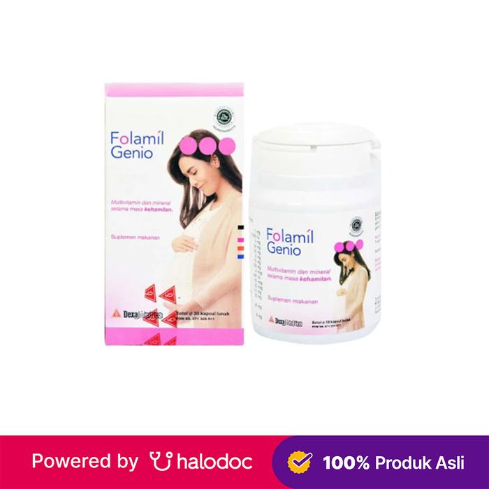 Gambar Folamil Genio 30 Kapsul - Vitamin Ibu Hamil - Halodoc dari Apotek Halomedika Pancoran Jakarta Selatan undefined Tokopedia