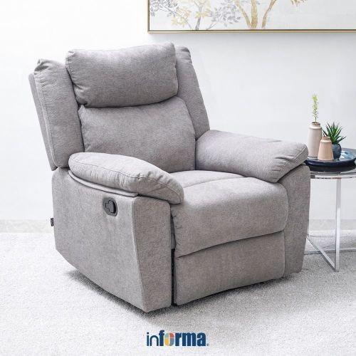 Gambar Informa Gilford Sofa Recliner Fabric 1 Seater - Abu-Abu Tempat Duduk Rebahan Sofa Santai Ruang Tamu Reclining Fabric Couch Furniture Indoor Rumah dari ajengputri17491 undefined Tokopedia