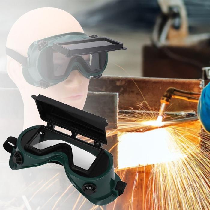 Gambar Work Safety Welding Goggles With Flip Cap Welding Protective Equipment Green Eye Protector Anti-glare Splash-proof dari Pushpa Rrachana undefined Tokopedia