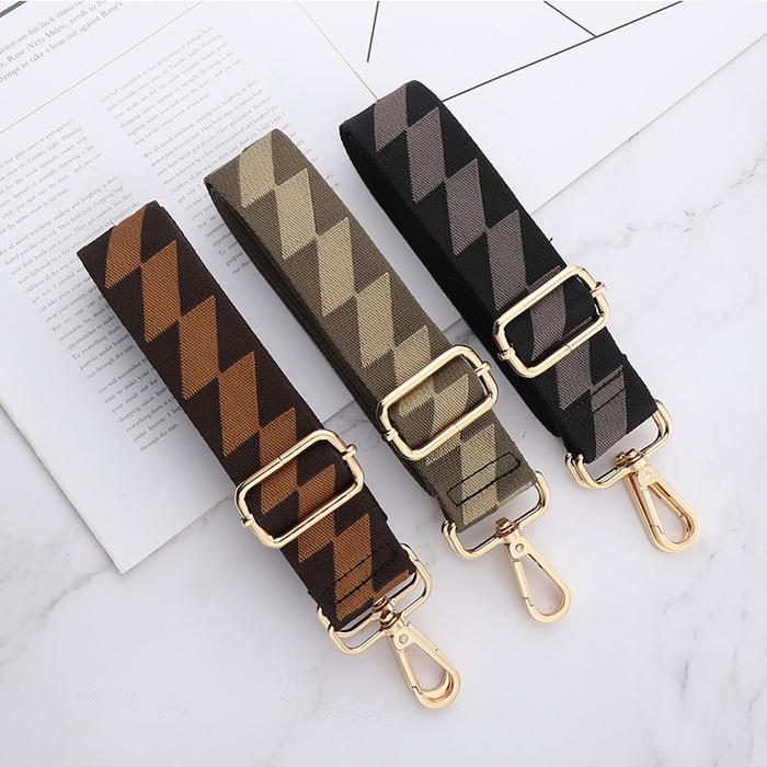Gambar All-match Stylish Check Bag Strap Wide Shoulder Strap For Handbag Handles For Handbag Replacement Crossbody Bag Accessories Part dari tokosuhartinii undefined Tokopedia
