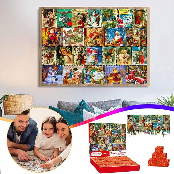 Gambar Vintage Christmas Puzzles Advent Calendar 24 Days Countdown Calendar Jigsaw Puzzles Set Surprise Gift Box For Kids Xmas Favors dari dzawaraappstore undefined Tokopedia