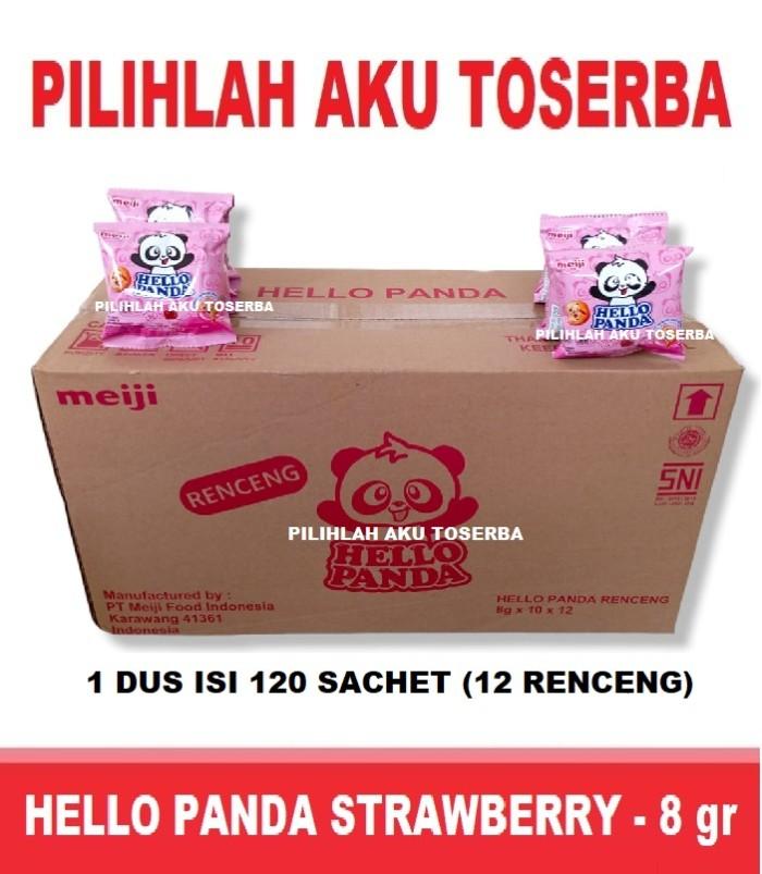 Gambar Meiji HELLO PANDA Biscuit STRAWBERRY RENCENG - (HARGA 1 DUS) dari branzuy undefined Tokopedia