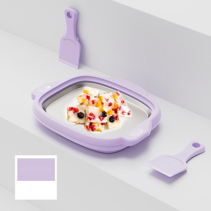 Gambar GIANXI Stainless Steel Fresh Fruit Salad Dishes Home And Kitchen Ice Cream Cake Plate With Shovel Tableware Cake Display Stand dari HIrmizah khr1jahk undefined Tokopedia