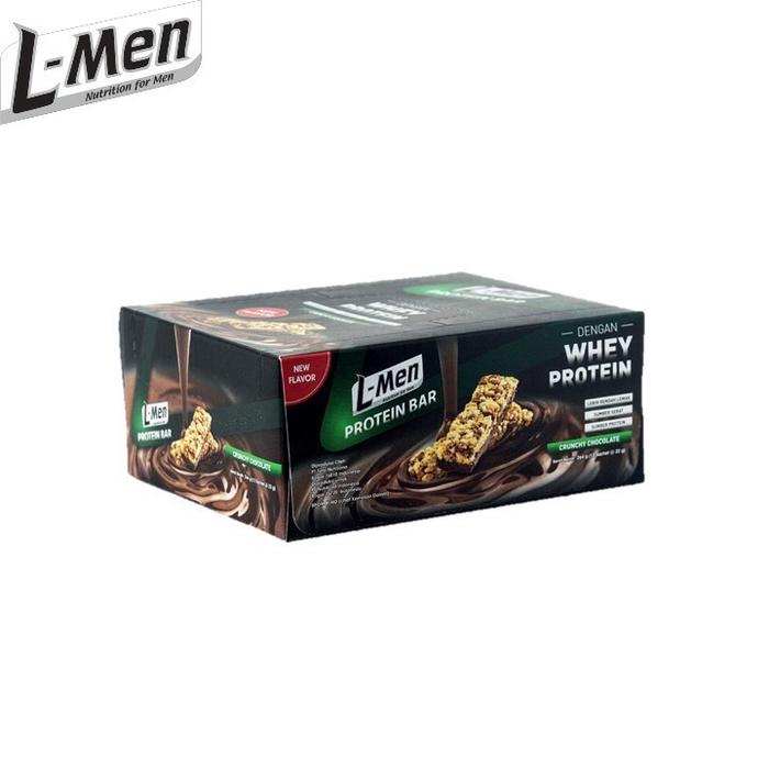 Gambar L-Men Protein Bar Crunchy Chocolate 12 sachet - Camilan Rendah Lemak Tinggi Protein Terlaris. dari Toko Anda1 undefined Tokopedia
