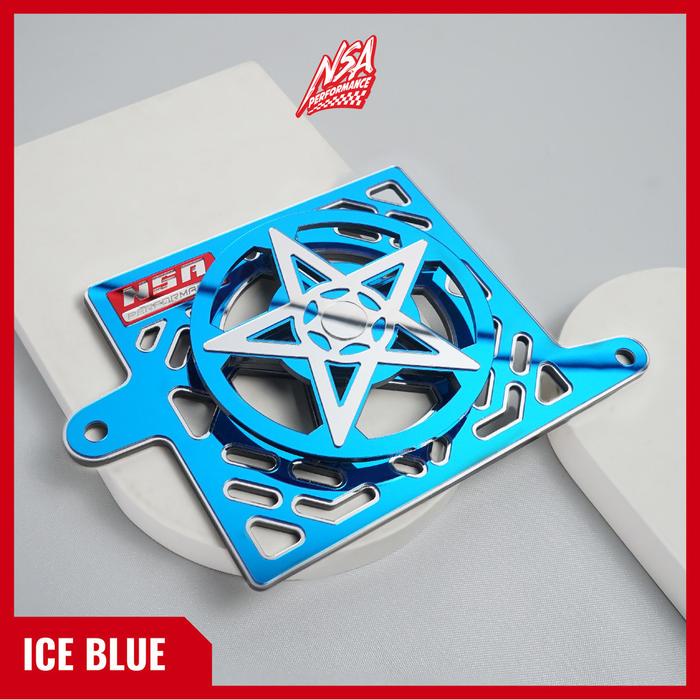 Gambar NSA COVER RADIATOR SPINER BINTANG MIRROR VARIO PCX NMAX AEROX ADV LEXI STYLO Tutup Radiator Spiner Bintang Yamaha Honda 125/150/160 Aksesoris Motor NSA PERFORMANCE - ICE BLUE, NMAX OLD dari NSA PERFORMANCE undefined Tokopedia