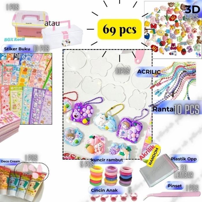 Gambar 3000 pcs gantungan kunci Diy Mainan Anak Perempuan Guka Cream sticker - 64 Pcs/kotak ke dari The Nita’s Gallery 02 undefined Tokopedia